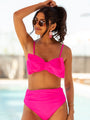 Knot So Salty Pink Bow Bikini Top